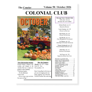 Colonial Club October Newsletter